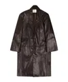 Entire Studios Single-breasted Leather Coat In Brown