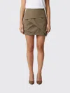 Entire Studios Structured Draped Mini Skirt In Nude
