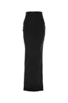 Entire Studios Gonna Channel In Denim Stretch Nero Donna In Black