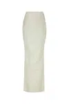 Entire Studios Gonna Channel In Denim Stretch Bianco Donna