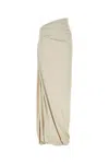 Entire Studios Beige Stretch Nylon Structured Skirt