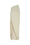 Entire Studios Beige Stretch Nylon Structured Skirt In Beige O Tan