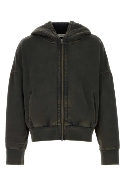Entire Studios Slate Cotton Oversize Sweatshirt In Black
