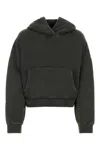 Entire Studios Cotton Sweatshirt Drop Shoulders Hooded Kangaroo Pocket In Gray