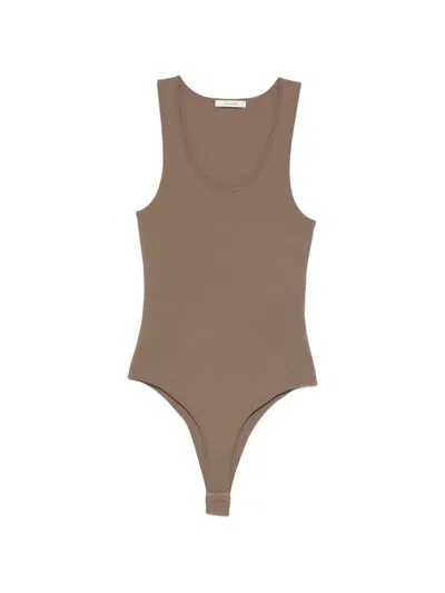 Entire Studios Sleeveless Bodysuit In Brown