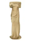 Entire Studios Sleeveless Bound Dress Viridian In Gold
