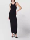 Entire Studios Sleeveless Cotton Blend Ankle Length Dress In Black
