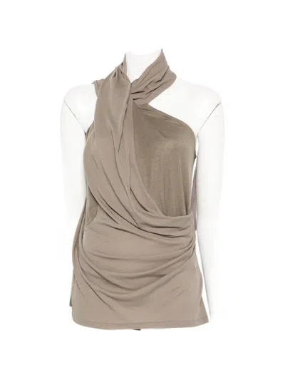 Entire Studios Sleeveless Draped-design Top In Brown