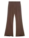 Entire Studios Flared Trousers With Back Pocket And Elastic Waistband In Brown