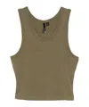 Entire Studios Cropped Tank Top In Green