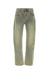 Entire Studios Lean Stonewash-effect Jeans In Green