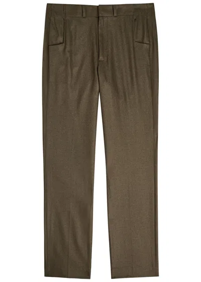 Entire Studios Slim-leg Wool Trousers In Green
