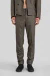 Entire Studios Slim Trouser Pants In Green Wool In Black