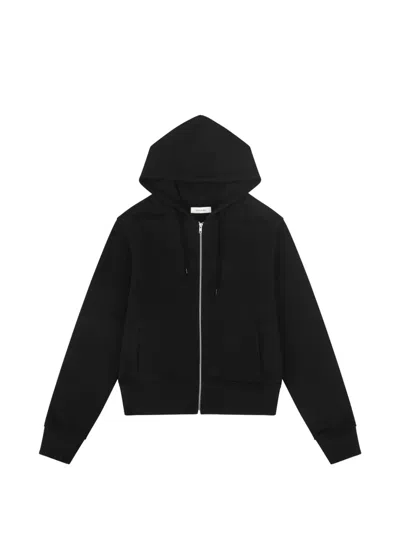 Entire Studios Slim Zip-up Hooded Sweater In Black