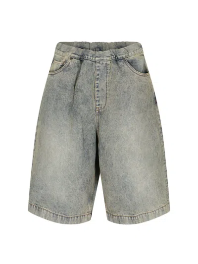 Entire Studios Spar Denim Shorts In Multi