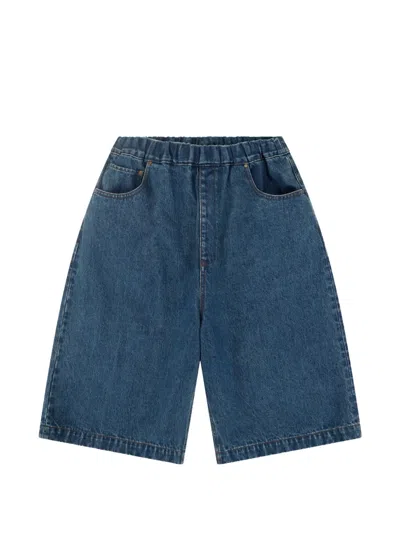 Entire Studios Spar Denim Shorts In Blue