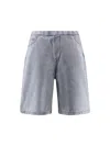 Entire Studios Light-washed Denim Bermuda Shorts In Gray