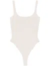 Entire Studios Square-neck Bodysuit In Grey