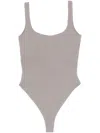 Entire Studios Square-neck Bodysuit In Grey