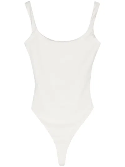 Entire Studios Square Neck Bodysuit In White
