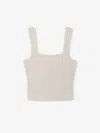 Entire Studios Square Neck Cotton Top In Neutral