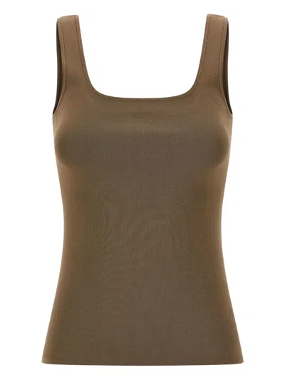 ENTIRE STUDIOS SQUARE-NECK KNIT TOP