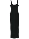 Entire Studios Square Neck Sleeveless Maxi Dress In Grey