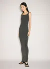 Entire Studios Square Neck Maxi Dress In Black