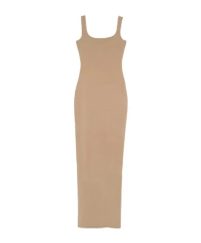 Entire Studios Square Neck Maxi Dress In Brown