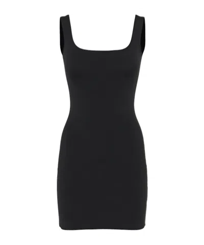 Entire Studios Square Neck Mini Dress In Black