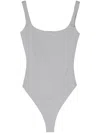 Entire Studios Square-neck Sleeveless Bodysuit In Grey