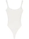 Entire Studios Square Neck Bodysuit In White