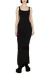 Entire Studios Square Neck Sleeveless Maxi Dress In Black