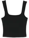 Entire Studios Square Neck Tank Top In Black