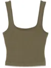 Entire Studios Square Neck Tank Top In Green