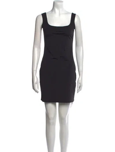 Pre-owned Entire Studios Square Neckline Mini Dress In Black
