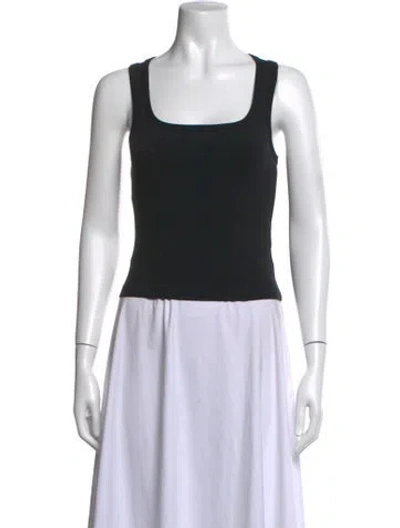 Pre-owned Entire Studios Square Neckline Sleeveless Crop Top In White