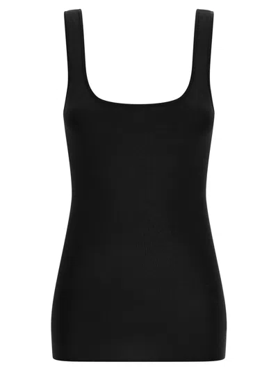 Entire Studios Square Neckline Top In Black