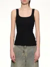 Entire Studios Squared Neck Top In Black