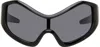 Entire Studios Ssense Exclusive Black Compound Shield Sunglasses In Black/black