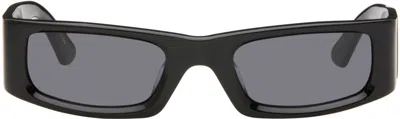 Entire Studios Ssense Exclusive Black Elemental Sunglasses In Gloss Black