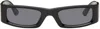 Entire Studios Ssense Exclusive Black Elemental Sunglasses In Gloss Black/black