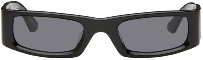 Entire Studios Ssense Exclusive Black Elemental Sunglasses In Gloss Black/black
