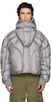 Entire Studios Ssense Exclusive Gray Xm Down Jacket In Tin