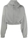 Entire Studios Stand-up Collar Zip-up Hoodie In 灰色