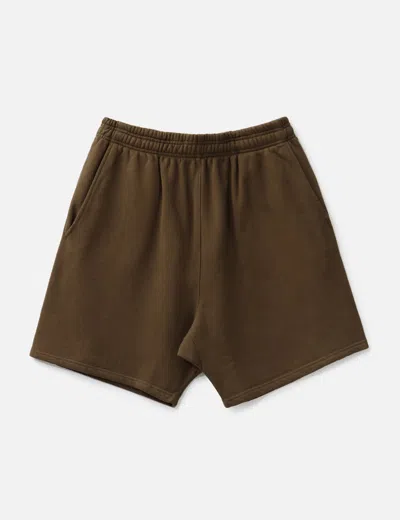 Entire Studios Standard Sweatshort Brunette In Brown