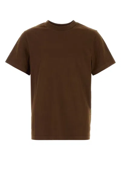 Entire Studios Cotton Crew Neck Short Sleeve T-shirt In Brown