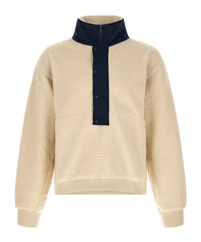 Entire Studios Stand-collar Fleece Sweatshirt In Neutral