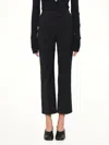 Entire Studios Black Wool-blend Flared Cropped Trousers In Black
