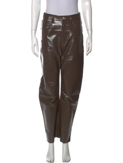 Pre-owned Entire Studios Straight Leg Pants In Brown